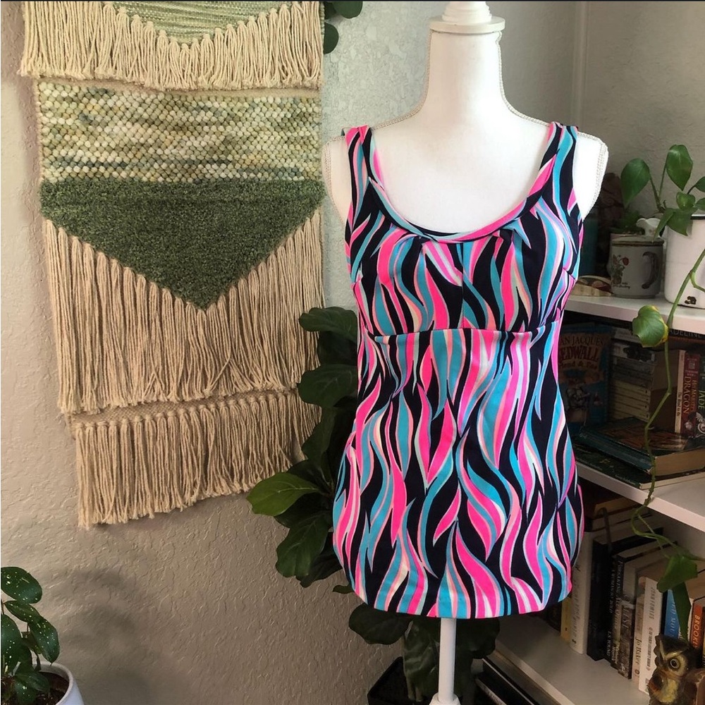 1960s Montgomery Ward vintage swimsuit swim dress